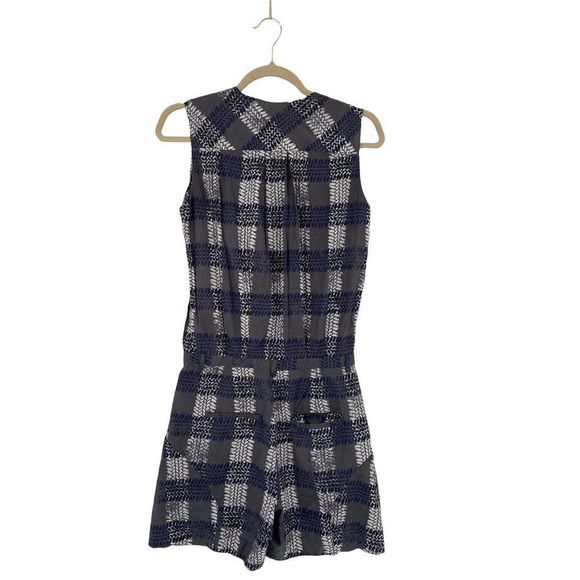 & Other Stories Gray V Neck Sleeveless Silk‎ Blend Romper US size 2 - Picture 2 of 5